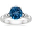 Platinum Celtic Claddagh Diamond Ring, smalltop view