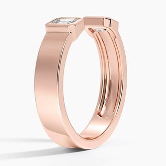 Peyton Emerald-Cut Diamond Open Ring (1/2 ct. tw.) in 14K Rose Gold