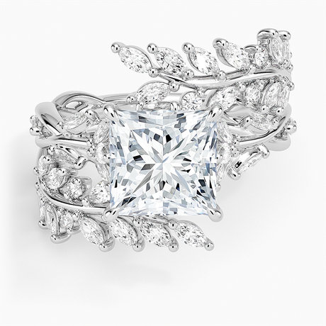 18K White Gold Secret Garden Wrap Diamond Ring