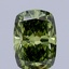 1.40 Ct. Fancy Vivid  Green Cushion Lab Grown Diamond