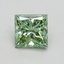 1.00 Ct. Fancy Vivid Green Princess Lab Grown Diamond
