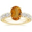 18K Yellow Gold Ellora Half Coverage Diamond Ring, smalltop view
