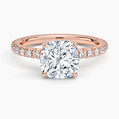 14K Rose Gold Amelie Half Coverage Diamond Ring