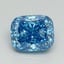 1.77 Ct. Fancy Vivid Blue Cushion Lab Grown Diamond