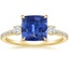 18K Yellow Gold Lyra Three Stone Diamond Ring (1/4 ct. tw.), smalltop view