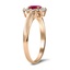 The Karey Ring, smalltop view on a hand