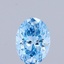 0.32 Ct. Fancy Vivid Blue Oval Lab Grown Diamond
