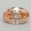 0.83 Ct. Fancy Vivid Pink Oval Lab Grown Diamond