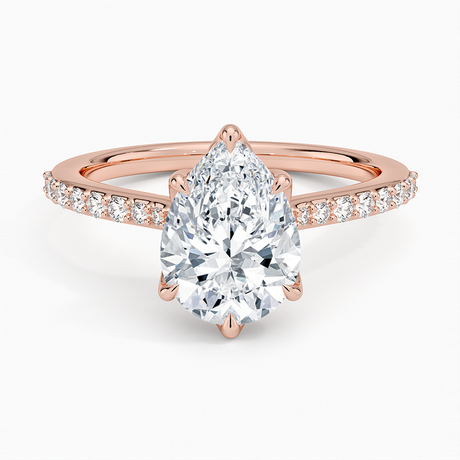 14K Rose Gold Elodie Cathedral Diamond Ring