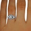 The Cordoba Ring, smallzoomed in top view on a hand