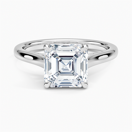 18K White Gold 2mm Provence Solitaire Ring