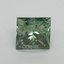 3.05 Ct. Fancy Vivid Green Princess Lab Grown Diamond