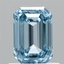 0.84 Ct. Fancy Vivid  Blue Emerald Lab Grown Diamond