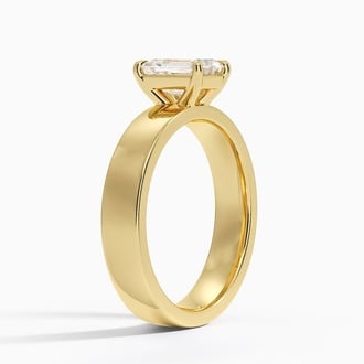 Peyton 4mm Solitaire with 1ct Emerald Certified Lab Diamond in 18K Yellow Gold