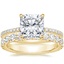 18K Yellow Gold Luxe Viviana Diamond Ring (1/3 ct. tw.) with Luxe Anthology Eternity Diamond Ring (1 1/3 ct. tw.)