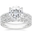 18KW Moissanite Ellora Diamond Bridal Set, smalltop view