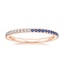 14K Rose Gold Ballad Eternity Sapphire and Diamond Ring, smalltop view