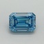 1.11 Ct. Fancy Vivid Blue Emerald Lab Grown Diamond