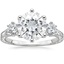 18K White Gold Hudson Three Stone Diamond Ring (1/3 ct. tw.), smalltop view