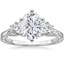 Platinum Hudson Three Stone Diamond Ring (1/3 ct. tw.), smalltop view