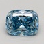2.00 Ct. Fancy Vivid Blue Cushion Lab Grown Diamond