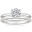 Platinum Hazel Ring with Petite Comfort Fit Wedding Ring