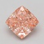 7.09 Ct. Fancy Vivid Pink Cushion Lab Grown Diamond