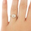 The Solara Ring, smalltop view on a hand