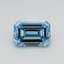 0.74 Ct. Fancy Vivid Blue Emerald Lab Grown Diamond