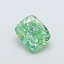 1.01 Ct. Fancy Vivid  Green Cushion Lab Grown Diamond