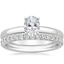 18K White Gold 2.5mm Comfort Fit Ring with Amelie Diamond Ring (1/3 ct. tw.)
