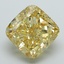 8.63 Ct. Fancy Vivid  Yellow Cushion Lab Grown Diamond