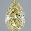 4.07 Ct. Fancy Intense Yellow Pear Lab Grown Diamond