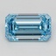 1.09 Ct. Fancy Intense  Blue Emerald Lab Grown Diamond
