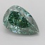 1.52 Ct. Fancy Vivid Green Pear Lab Grown Diamond