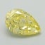1.11 Ct. Fancy Vivid Yellow Pear Lab Grown Diamond