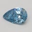 0.54 Ct. Fancy Vivid Blue Pear Lab Grown Diamond