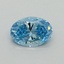 0.50 Ct. Fancy Vivid Blue Oval Lab Grown Diamond