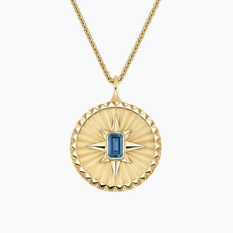 Star London Blue Topaz Medallion Necklace