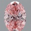 1.11 Ct. Fancy Vivid Pink Oval Lab Grown Diamond