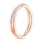 14K Rose Gold Calypso Diamond Ring, smallside view
