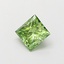 0.70 Ct. Fancy Vivid Green Princess Lab Grown Diamond