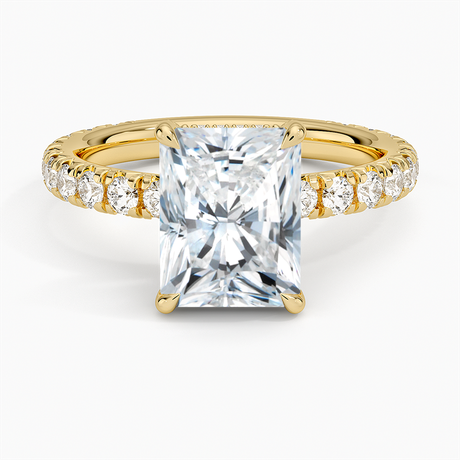 18K Yellow Gold Olympia Three-Quarter Coverage Diamond Ring