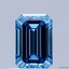0.82 Ct. Fancy Vivid Blue Emerald Lab Grown Diamond