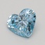 1.01 Ct. Fancy Intense Blue Heart Lab Grown Diamond