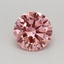 0.47 Ct. Fancy Vivid Pink Round Lab Grown Diamond