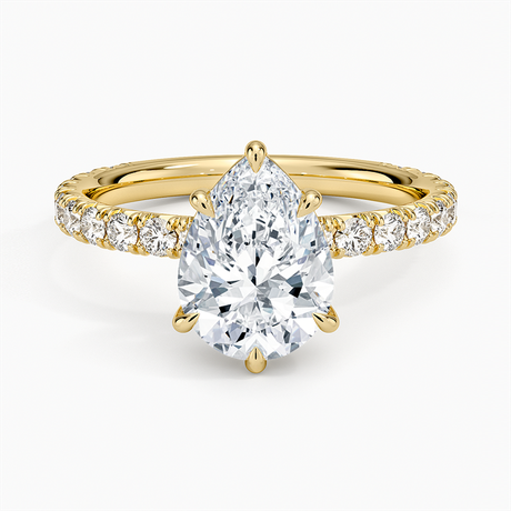 18K Yellow Gold Luxe French Pavé Perfect Fit Diamond Ring (1/2 ct. tw.)