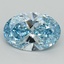 5.03 Ct. Fancy Vivid Blue Oval Lab Grown Diamond