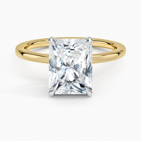 Platinum Adorned Mixed Metal Diamond Ring