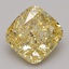 2.09 Ct. Fancy Vivid Yellow Cushion Lab Grown Diamond